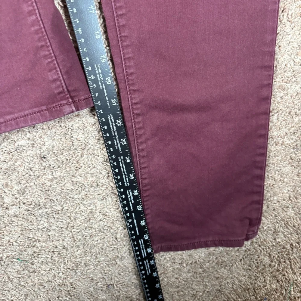 Banana‎ Republic Travel Jean Mens 34x32 Slim Fit Burgundy Maroon Cotton Stretch